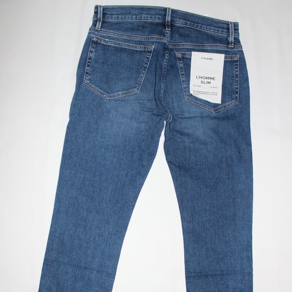 FRAME L'HOMME MIDRISE SLIM DEGRADABLE JEANS - Picture 3 of 4
